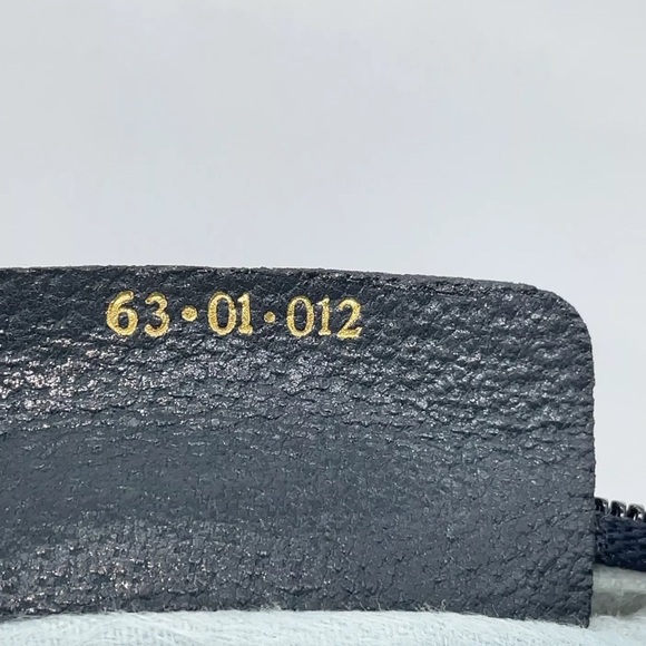 Auth Gucci GG  Supreme  Sherry Line  Navy Blue Zipper Clutch Bag BEAUTIFUL - Picture 14 of 16